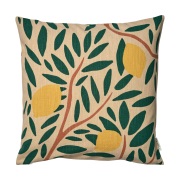 Classic Collection Sunny citrus tyynynpäällinen 50x50 cm Tummanvihreä