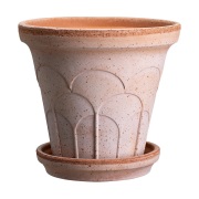 Bergs Potter Fleur ruukku aluslautasella 2 osaa Rosa, Ø21 cm