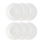 Rörstrand Swedish Grace asetti 17 cm, 6 kpl snow (valkoinen)