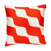 Marimekko Taifuuni tyynynpäällinen Natural white, oranssinpunainen, 50...