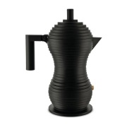 Alessi Pulcina espressokeitin musta 30 cl, 6 kuparia