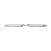 Ferm Living Sonae lautanen 2-pack Harmaa-valkoinen, Ø28 cm