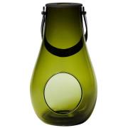 Holmegaard Design With Light lyhty, 29 cm, oliivinvihreä