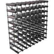 Traditional Wine Racks Black Ash -viinipulloteline, 72 pulloa