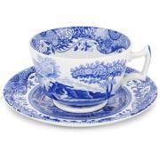 Spode Aamiaiskuppi ja aluslautanen Blue Italian