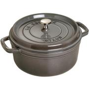 Staub Pyöreä kattila 24 cm 3,8 L, grafiitinharmaa