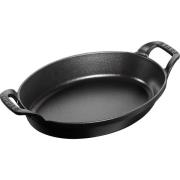 Staub Uuninkestävä La Cocotte Oval -lautanen, 24cm. 1 litra, musta