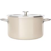 KitchenAid Cookware Collection -kattila, kannellinen, 24 cm, manteli