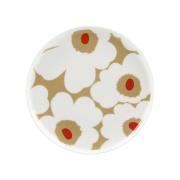 Marimekko Unikko lautanen 20 cm, white/beige/red