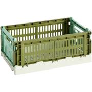 HAY Colour Crate Mix säilytyslaatikko small, olive mint