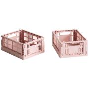 HAY Colour Crate säilytyslaatikko mini 2 kpl, blush