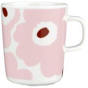 Marimekko Unikko muki 2,5 dl, valkoinen/vaaleanpunainen/ruskea