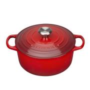 Le Creuset - Signature Valurautapata pyöreä 24 cm 4,2 L Cerise