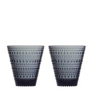 iittala - Kastehelmi Juomalasi 30 cl 2 kpl Tummanharmaa