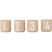 Design Letters - Design Letters Espressokuppi 4 kpl Beige