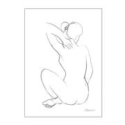 Poster & Frame - Wild Apple Juliste 30x40 cm Nude sketch i