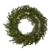 Star Trading - Thuja kranssi 60 cm 60 lamppua Vihreä