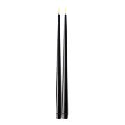 DeluxeHomeart - Real Flame Kynttilä LED 2,2x38cm 2 kpl Musta