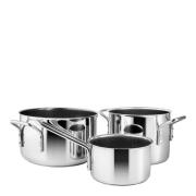 Eva Trio - Stainless Steel Kattilasarja 3 osaa Keraaminen pinnoite