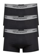 Mens Knit 3-Pack Trunks Bokserit Black Emporio Armani