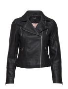 Onlgemma Faux Leather Biker Otw Noos Nahkatakki Black ONLY