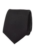 Slim Tie Solmio Kravatti Black Amanda Christensen