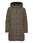 Onldolly Long Puffer Coat Otw Topattu Pitkä Takki Green ONLY