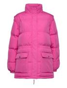 Emilia Puffer Jacket Vuorillinen Takki Topattu Takki Pink Noella