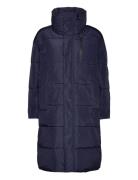 Hazekb Long Jacket Topattu Pitkä Takki Navy Karen By Simonsen