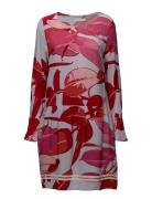 Moss Crepe Dress W. Branch Print & Lyhyt Mekko Red Coster Copenhagen