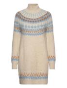 Yasista Ls Knit Dress S. Lyhyt Mekko Beige YAS