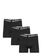 Cotton Stretch Boxer 3P Bokserit Black Björn Borg