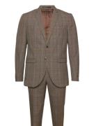 Jprfranco Check Suit Sn Puku Brown Jack & J S