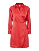 Yassoftie Ls Shirt Dress S. - Ca Lyhyt Mekko Red YAS