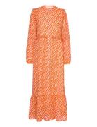 Genny Recycled Maxi Dress Maksimekko Juhlamekko Orange Notes Du Nord