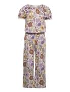 Jumpsuit Crincle Tricot Aop Jumpsuit Haalari Multi/patterned Lindex