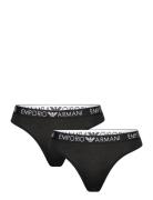 Ladies Knitted Bi-Pa Stringit Alusvaatteet Black Emporio Armani