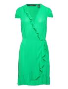 Vmmenny Short C/S Wrap Dress Wvn Ga Lyhyt Mekko Green Vero Moda