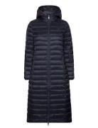 Lw Padded Global Stripe Coat Topattu Pitkä Takki Navy Tommy Hilfiger