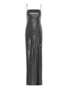 Sequin Maxi Slit Dress Maksimekko Juhlamekko Black ROTATE Birger Chris...