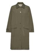 Lanetta Coat Ohut Pitkä Takki Khaki Green MOS MOSH