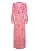 Jacquard Maxi Dress Maksimekko Juhlamekko Pink ROTATE Birger Christens...