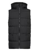 Hooded Quilted Vest Toppaliivi Black Tom Tailor