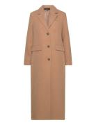 Vmvincemilan Long Coat Boos Cp Outerwear Coats Winter Coats Beige Vero...