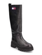 Tjw Fashion High Shaft Korkeavartiset Saapikkaat Black Tommy Hilfiger