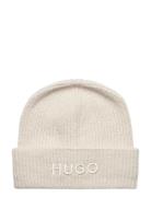 Social_Hat Accessories Headwear Beanies Beige HUGO