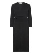 Rodalenaiw Rib-Waist Dress Maksimekko Juhlamekko Black InWear