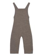 Baby Felted Overalls Jumpsuit Haalari Brown FUB