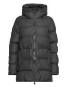 Alta Long Puffer String W Jacket W3T4 Topattu Pitkä Takki Black Rains