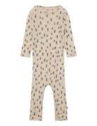 Plain Wool Jumpsuit Jumpsuit Haalari Beige Wheat